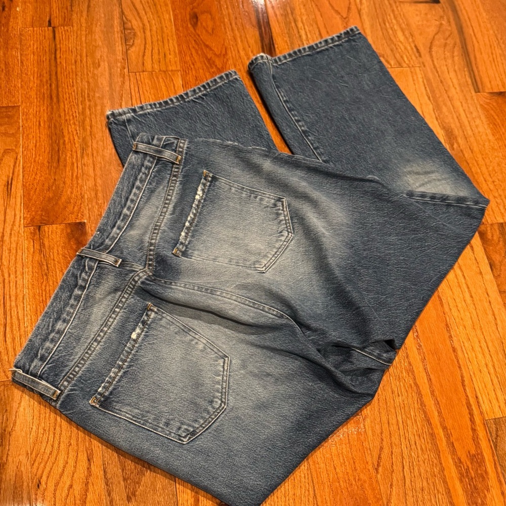 Frame Denim Le Jane Crop Northville Women's Straight High Waist Blue Jeans - 30 - Picture 6 of 7